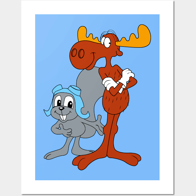 Rocky and Bullwinkle Wall Art by LuisP96